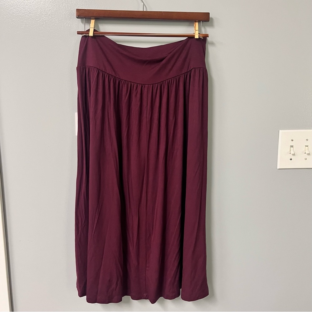 womens skirt size large purple plum fall lenzing ecoveero viscose pockets amazon - Picture 5 of 8